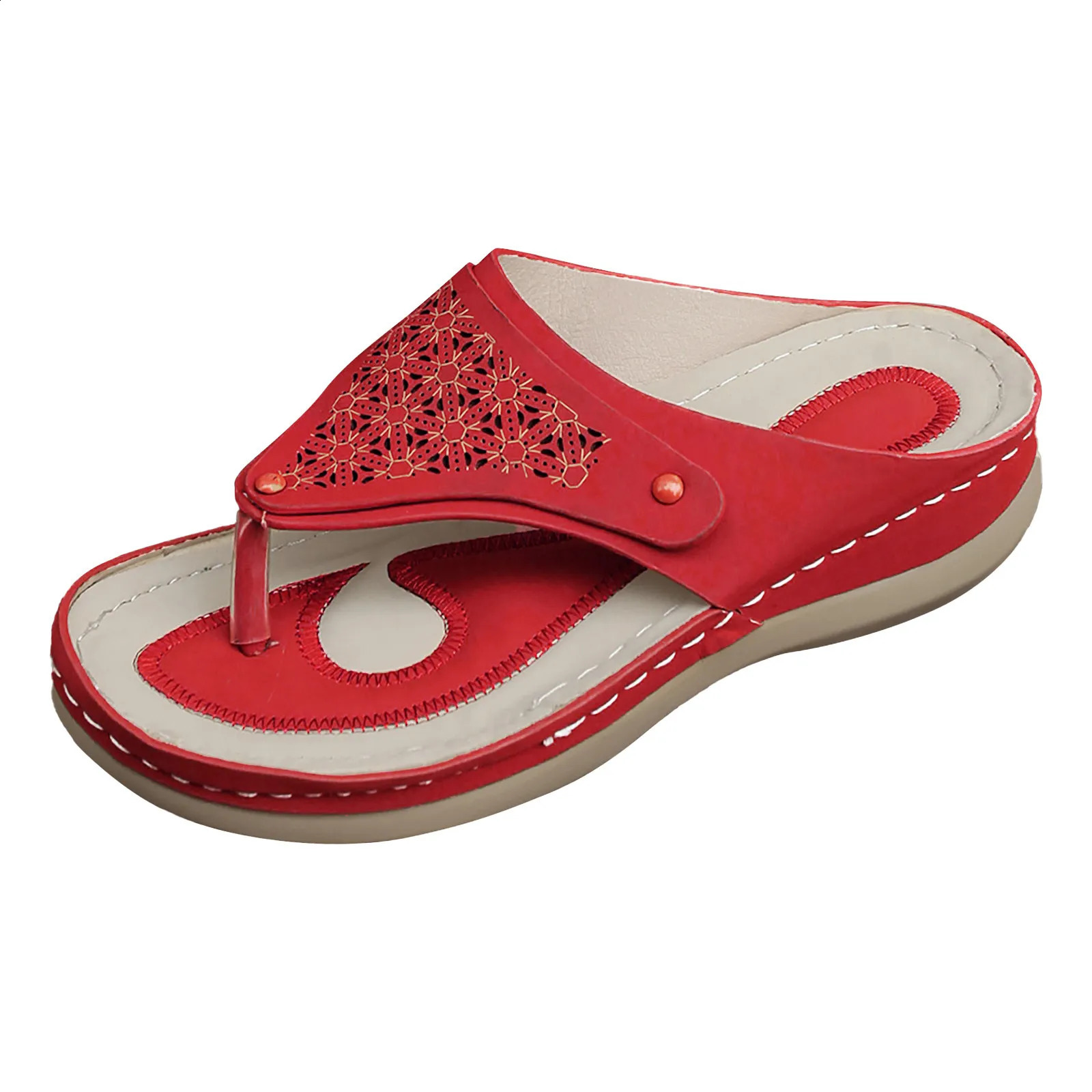 Fashionable womens summer solid wedge breathable sliding open sole comfortable beach shoes 240823