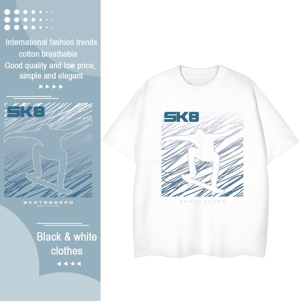 Female Women Tees 230g Pure Cotton icon Casual T shirt Breathable Soft Cartoon Print Clothes