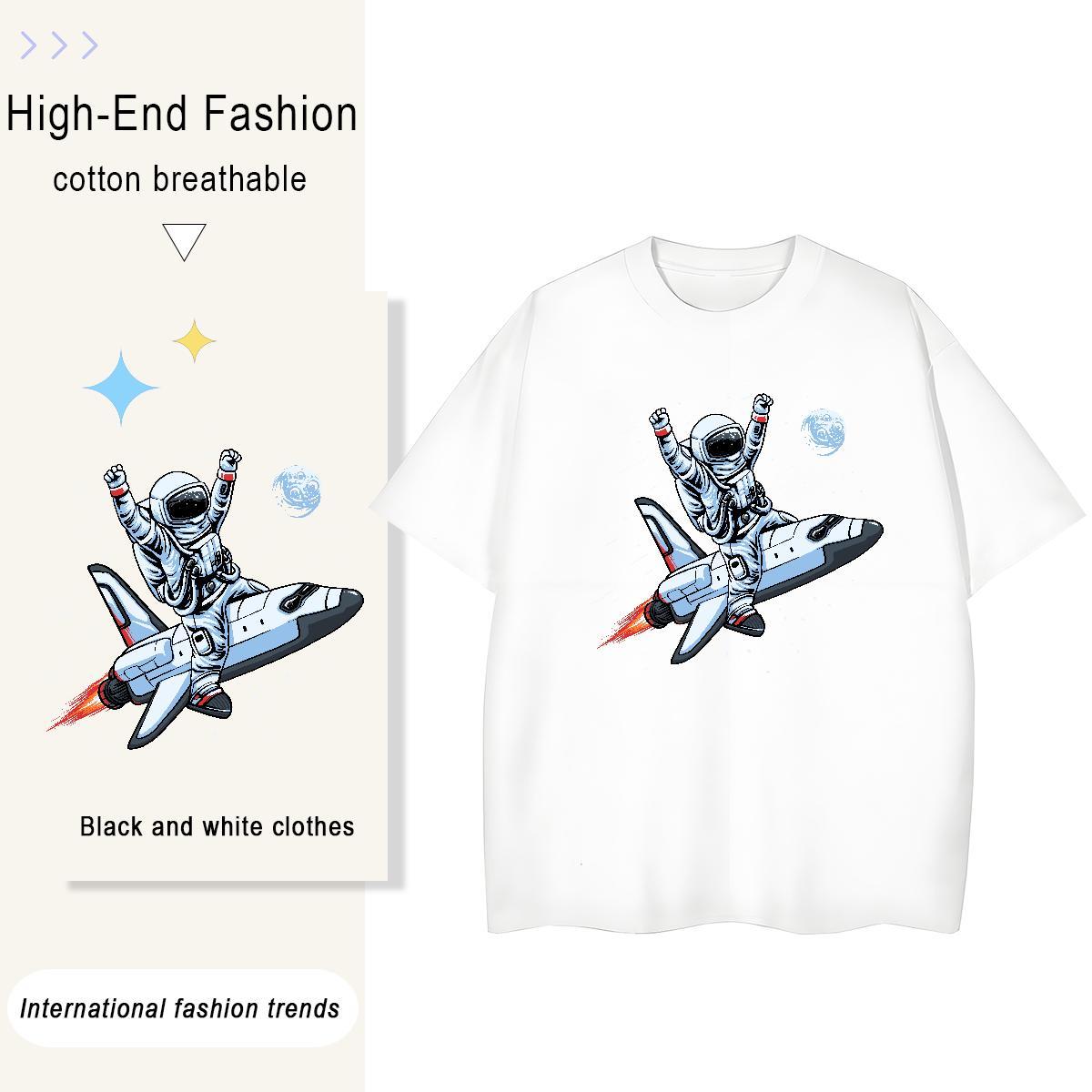 Designer Woman Tshirt 230g Cotton universe Street T Shirt For Woman Breathable Short Sleeve Customized Print Clothes