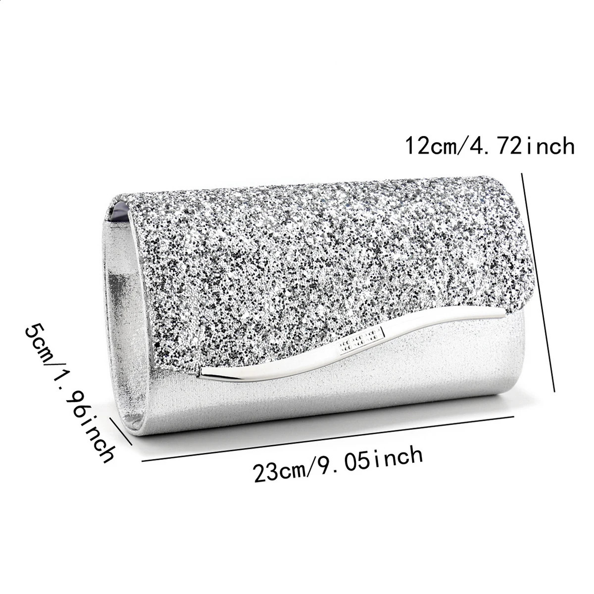 Metal Women Evening Bags Glitter Handbags Chain Shoulder Elegant Banquet Wedding Bridal Dress Clutch Purse Box 240824