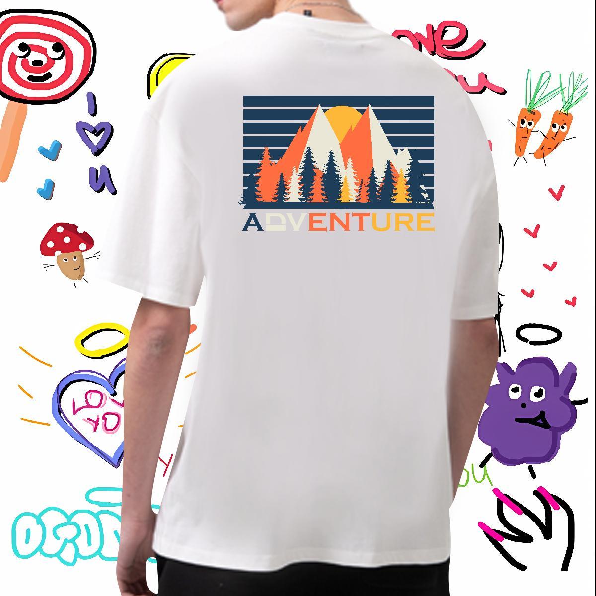 Cool Design Mens T Shirts 230g 100% Cotton mountains Street wear Hip Hop Plus Size Custom Breathable Soft Tshirts Designer Tops Tees