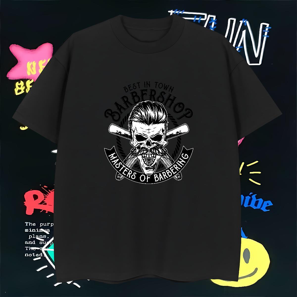 Loose Fit Men T Shirts 230g Pure Cotton skull Sports Casual Oversized O Neck Short Sleeves Couples T Shirts Casual New Tops