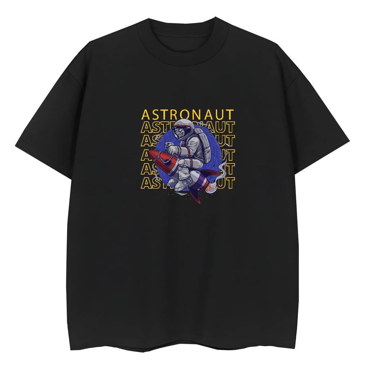 Free Shipping Women Tshirts 100% Cotton 230g universe Home Outdoor T-Shirts for Women Breathable Crew Neck Oversized L-4XL Tops Tees