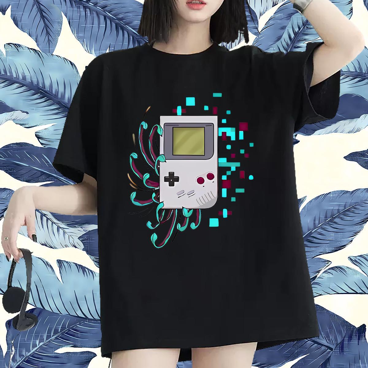 Designer Women Tshirts 100% Cotton 230g game Hip Hop T Shirts Women Round Neck Short Sleeve Plus Size Custom Tee Shirt