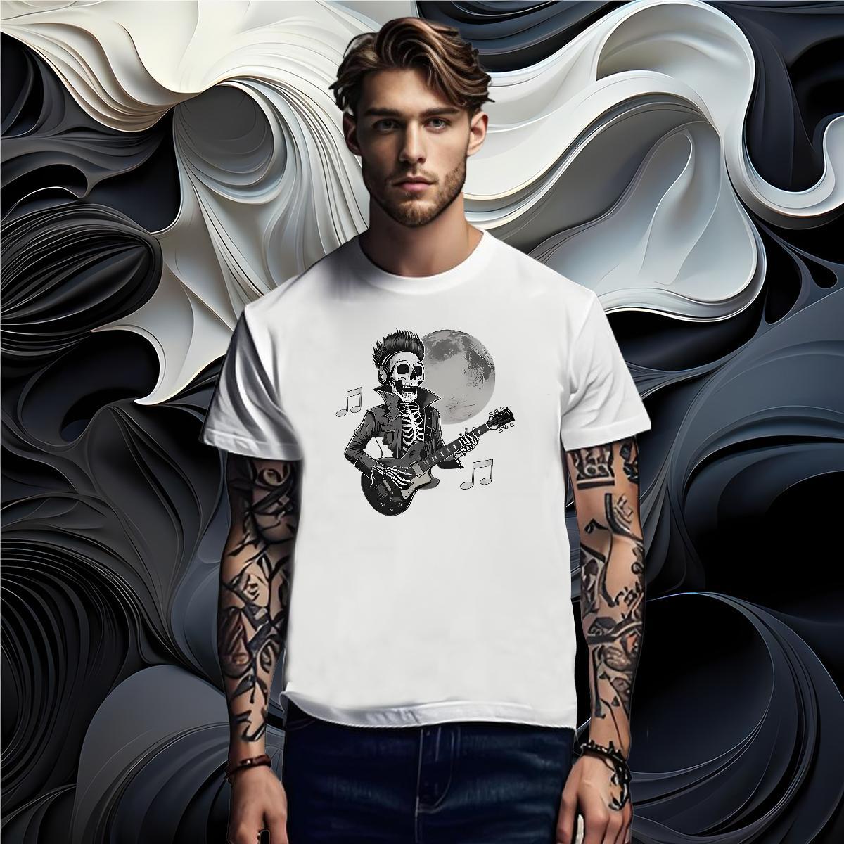 Popular T-Shirts 230g 100% Cotton guitar Sport Custom Anime Breathable Soft Mens Tshirts Fashion Tops