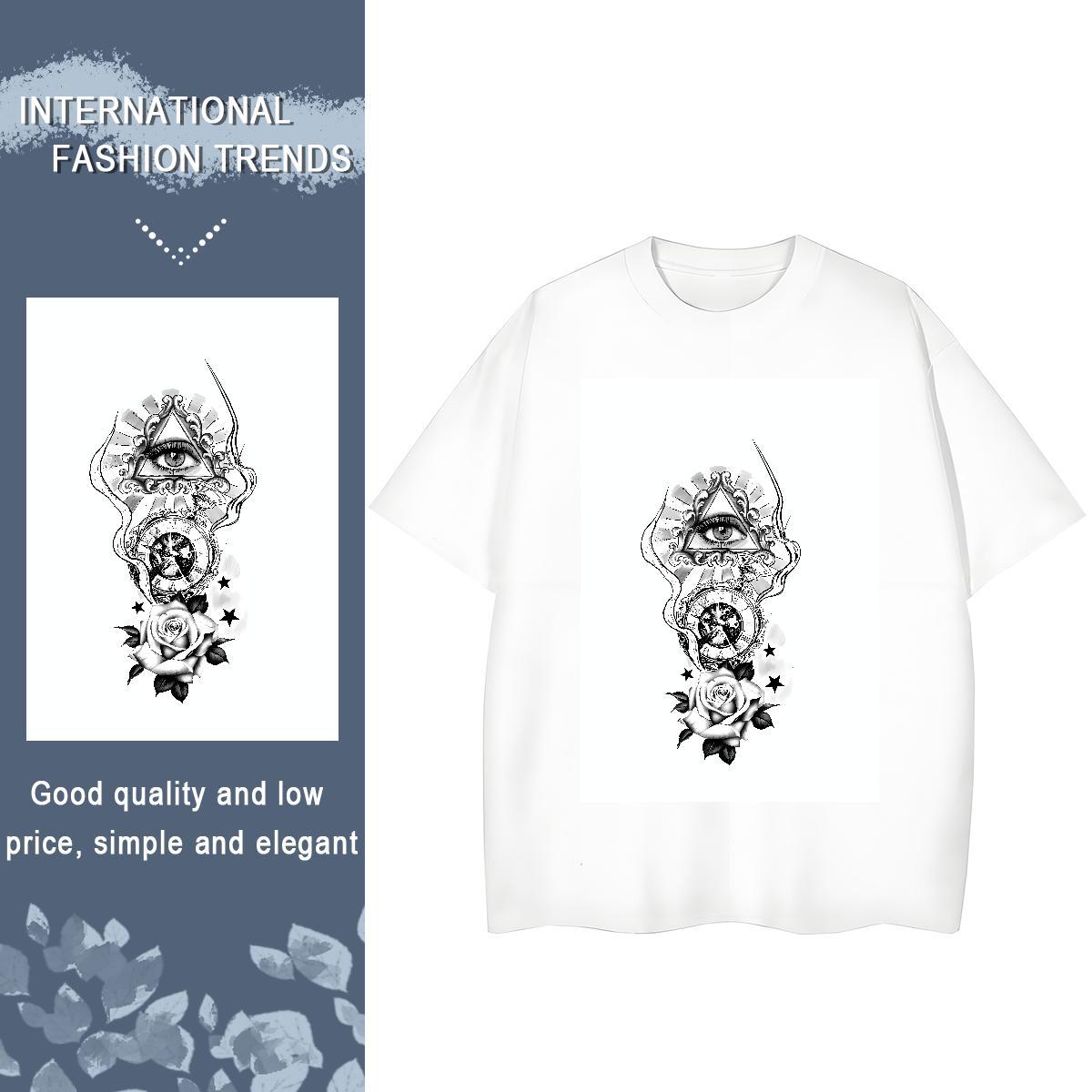 Wholesale T shirt 230g 100% Cotton eye of the devil Daily Outfit Customized Breathable Crew Neck Men Tees Fashion Tees Shirts