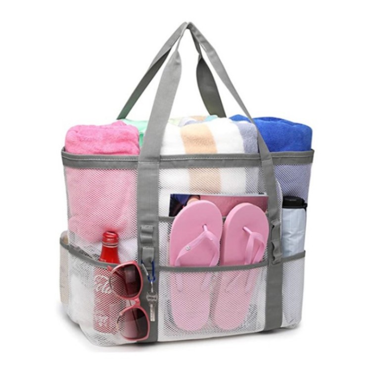 Women Bag Large Capacity Portable Handbag Beach Bag Mesh Bath Bag Travel Beach Bag Free shipping