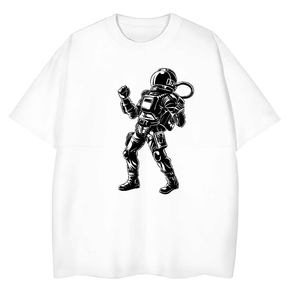 5A Tshirt for Man Woman 230g Cotton cosmonaut Casual Woman T Shirts Comfortable Floral Print Tshirts