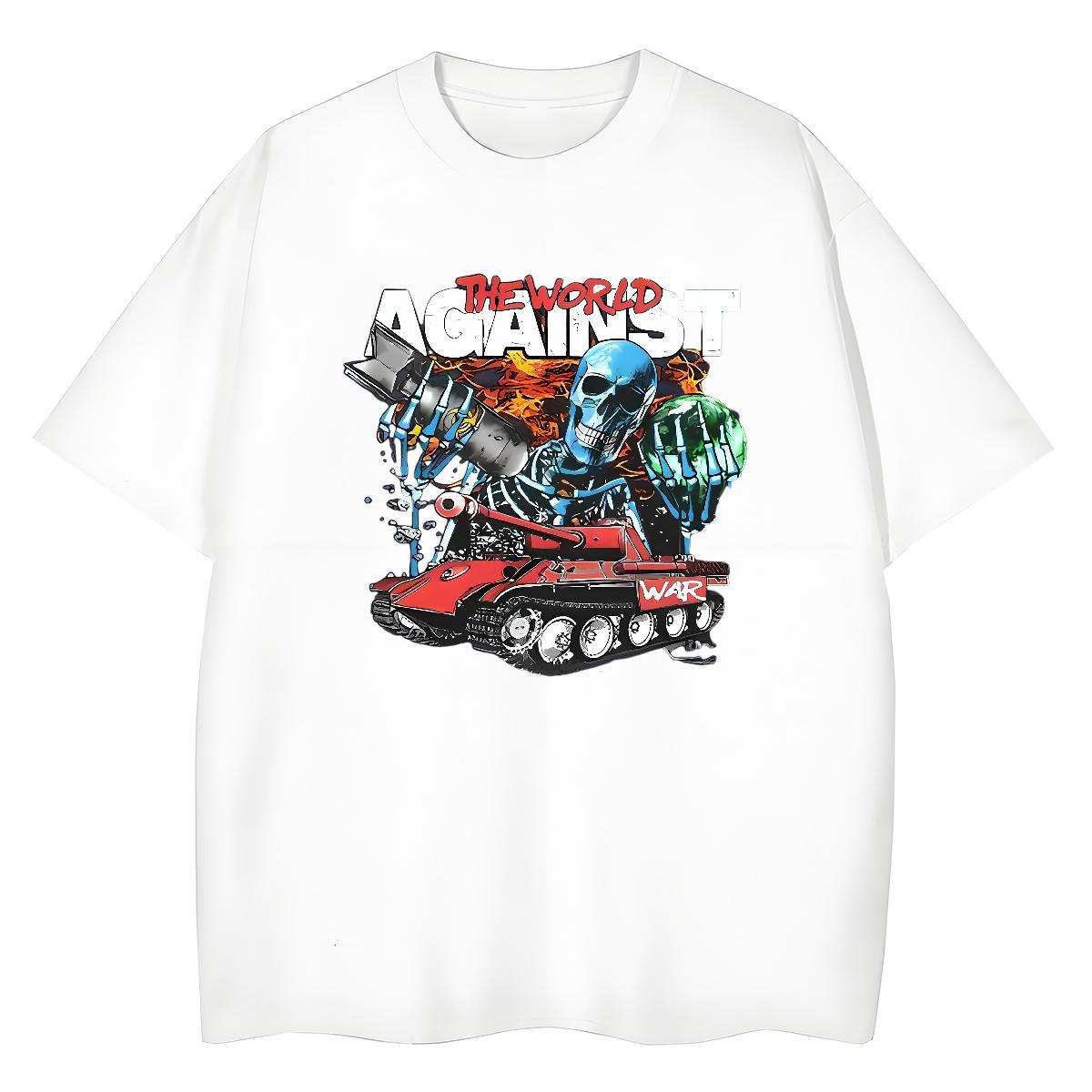 Designer Man T Shirts 100% Cotton 230g skull Sports Casual Graphic Crew Neck Tshirts Fashion Casual Tops Tees