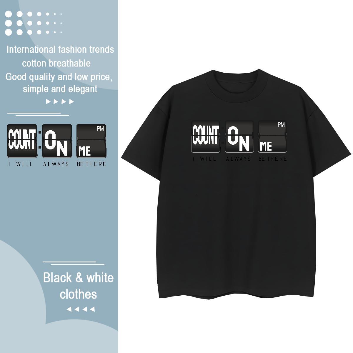 5A Women Tshirts 230g 100% Cotton letter Sports Street Wear T-Shirts O Neck Short Sleeves Custom Print Oversized Tees