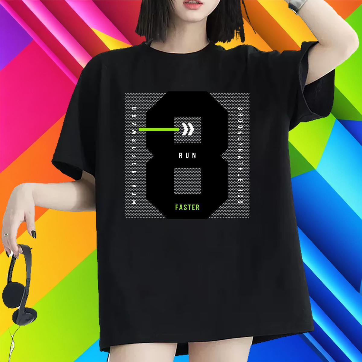 Brand Unisex Tshirts 100% Cotton 230g number Hip Hop T-Shirts Crew Neck Breathable Anime Oversized Clothings