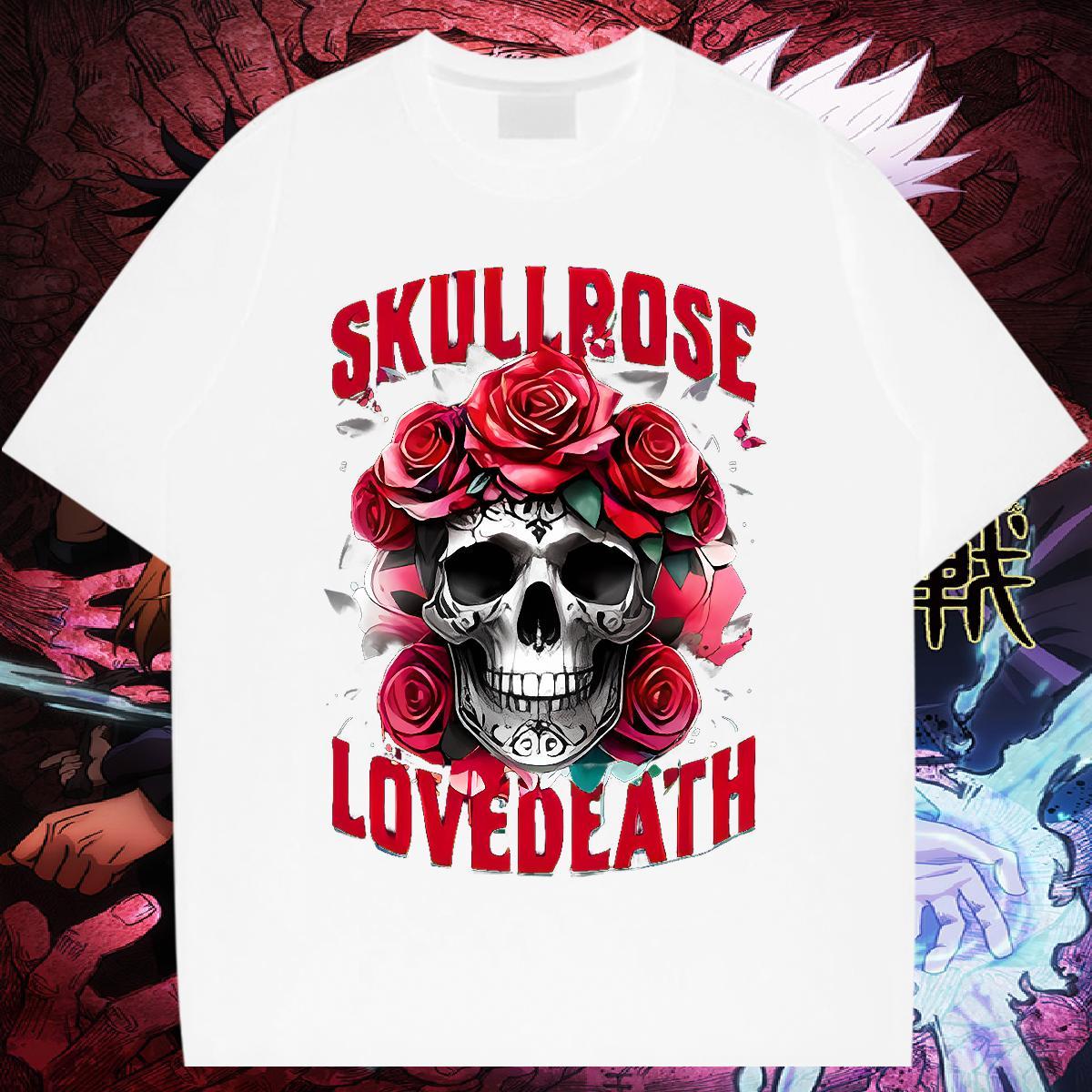 Popular T shirt 230g 100% Cotton skull Beach Custom Big Size Breathable Short Sleeve Tshirt for Man Woman Classic Tops