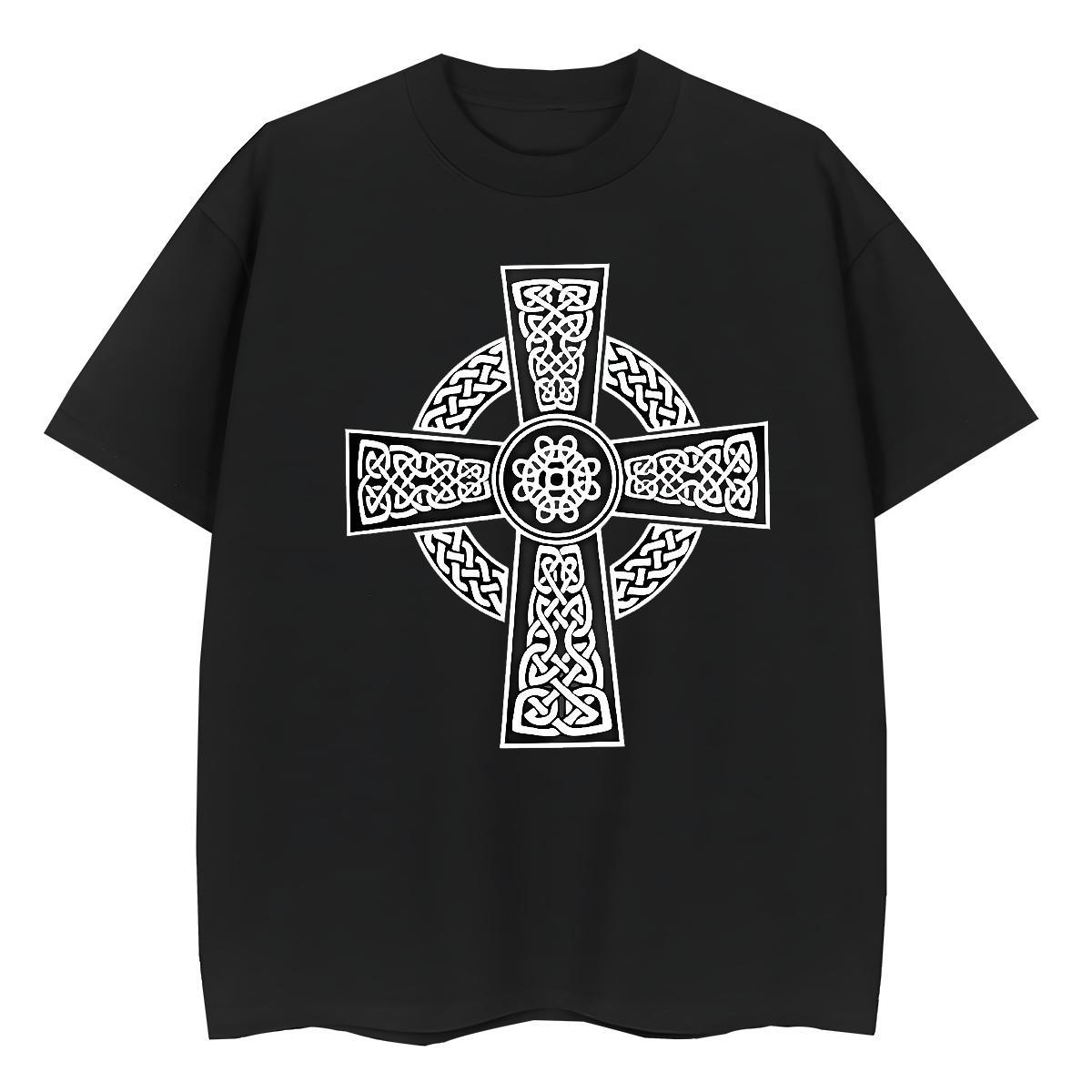 Loose Fit Men T Shirts 100% Cotton 230g religion Street Wear DIY Breathable Crew Neck Tshirts Custom Clothes