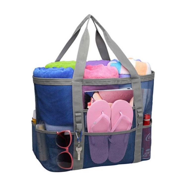 Women Bag Large Capacity Portable Handbag Beach Bag Mesh Bath Bag Travel Beach Bag Free shipping