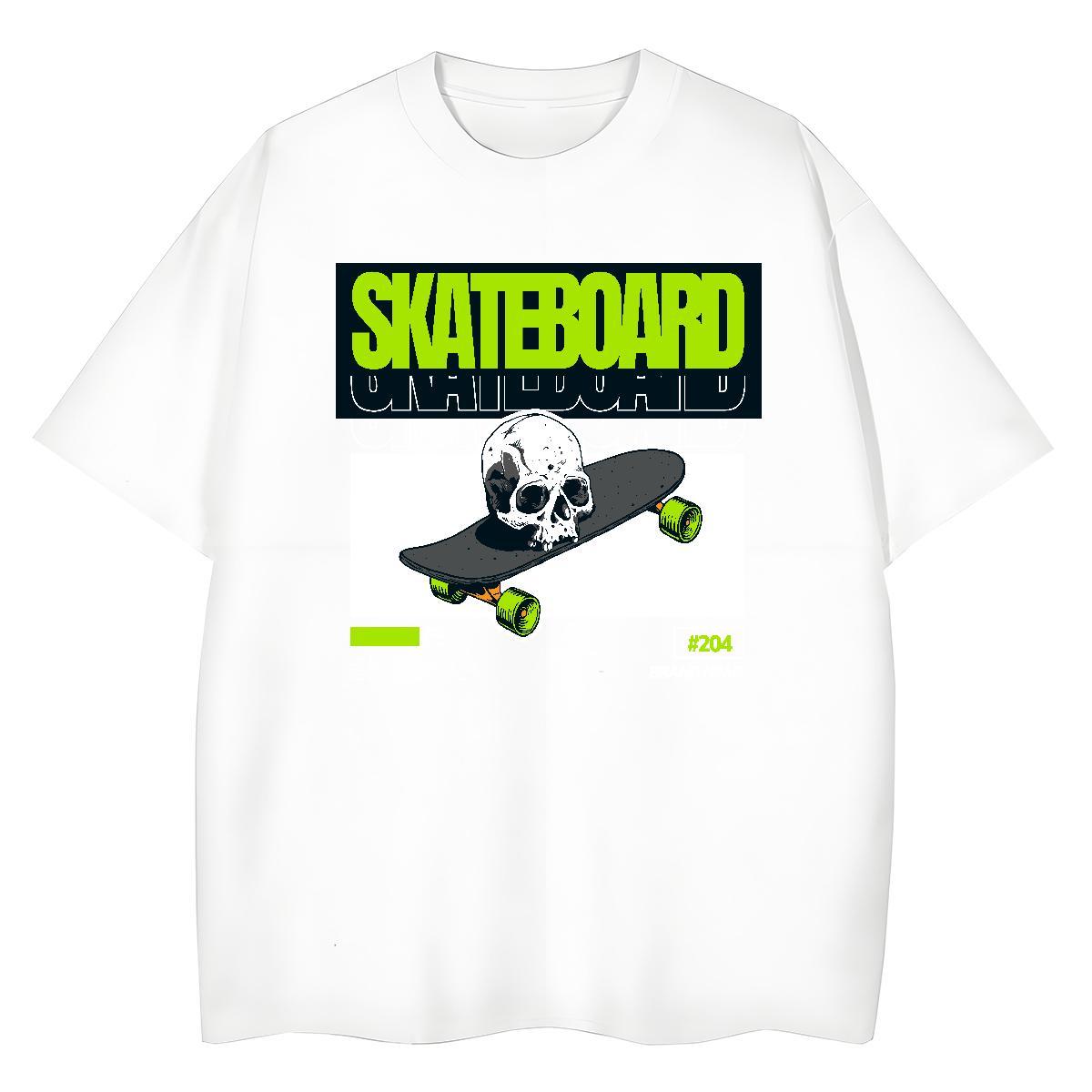 Unisex Mens T Shirts 230g Pure Cotton skateboarding Hip Hop Street Custom Anime Crew Neck Breathable Men Clothes T-Shirt Stylist Tees Shirts