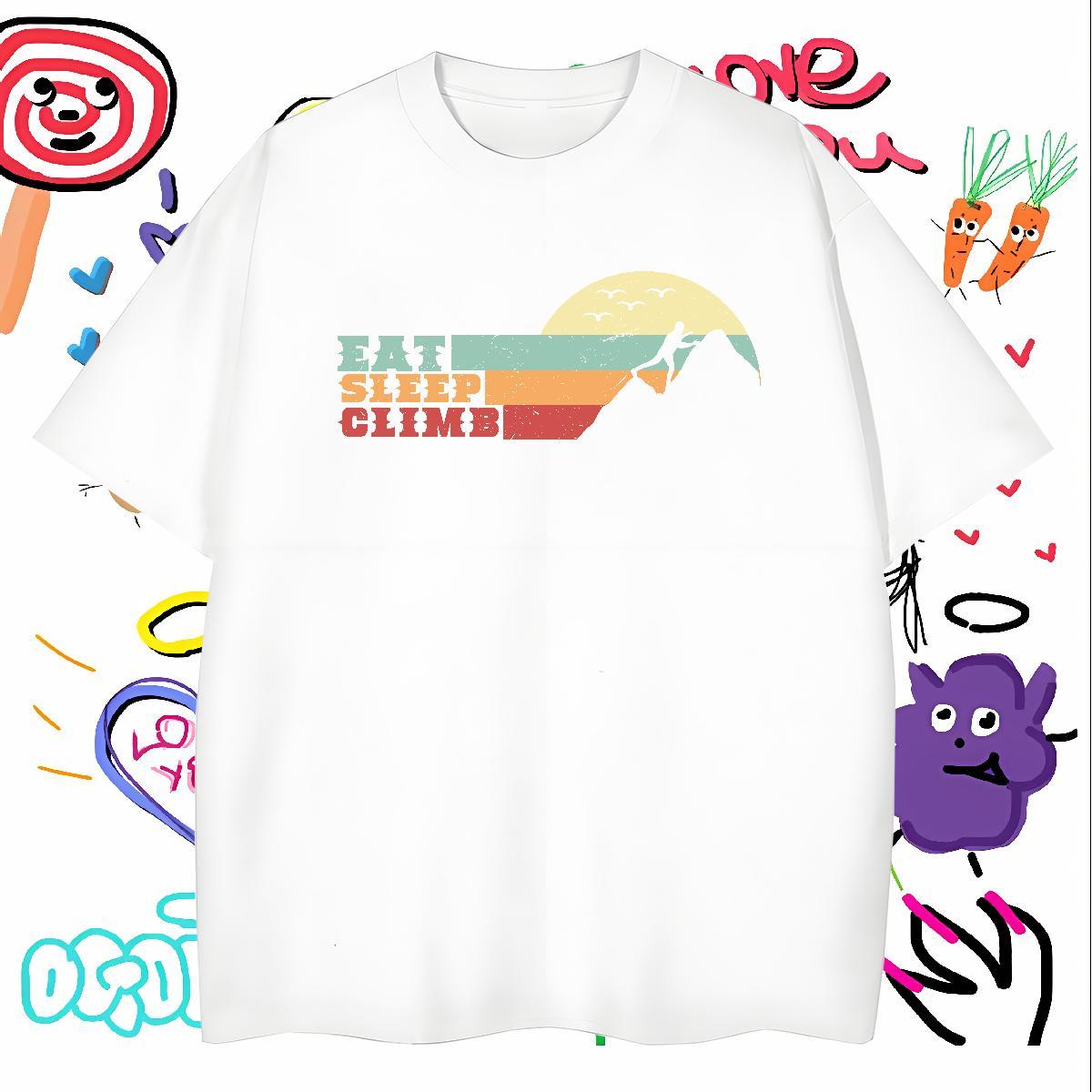 Classic Men T Shirts 230g Pure Cotton mountains Anime Printing Street Skull Breathable Soft Men Tshirts 2024 Designer Tee Shirt