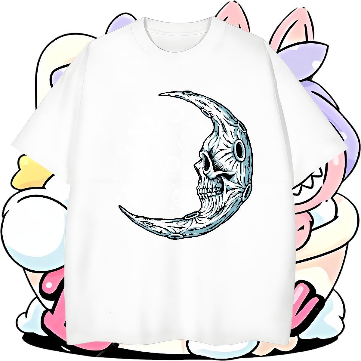 Wholesale T Shirts Men 230g 100% Cotton ET Anime Printing Street Oversized Breathable Short Sleeve Tshirt for Man Woman Fashion New Tee Shirt