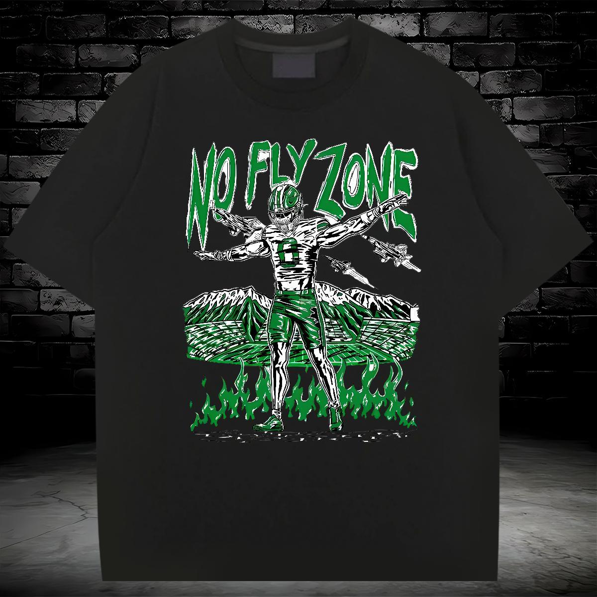 Loose T shirt 100% Cotton 230g skull High Street Hip Hop Custom Print Oversized Breathable Crew Neck Men Clothes T-Shirt New Designer Tops