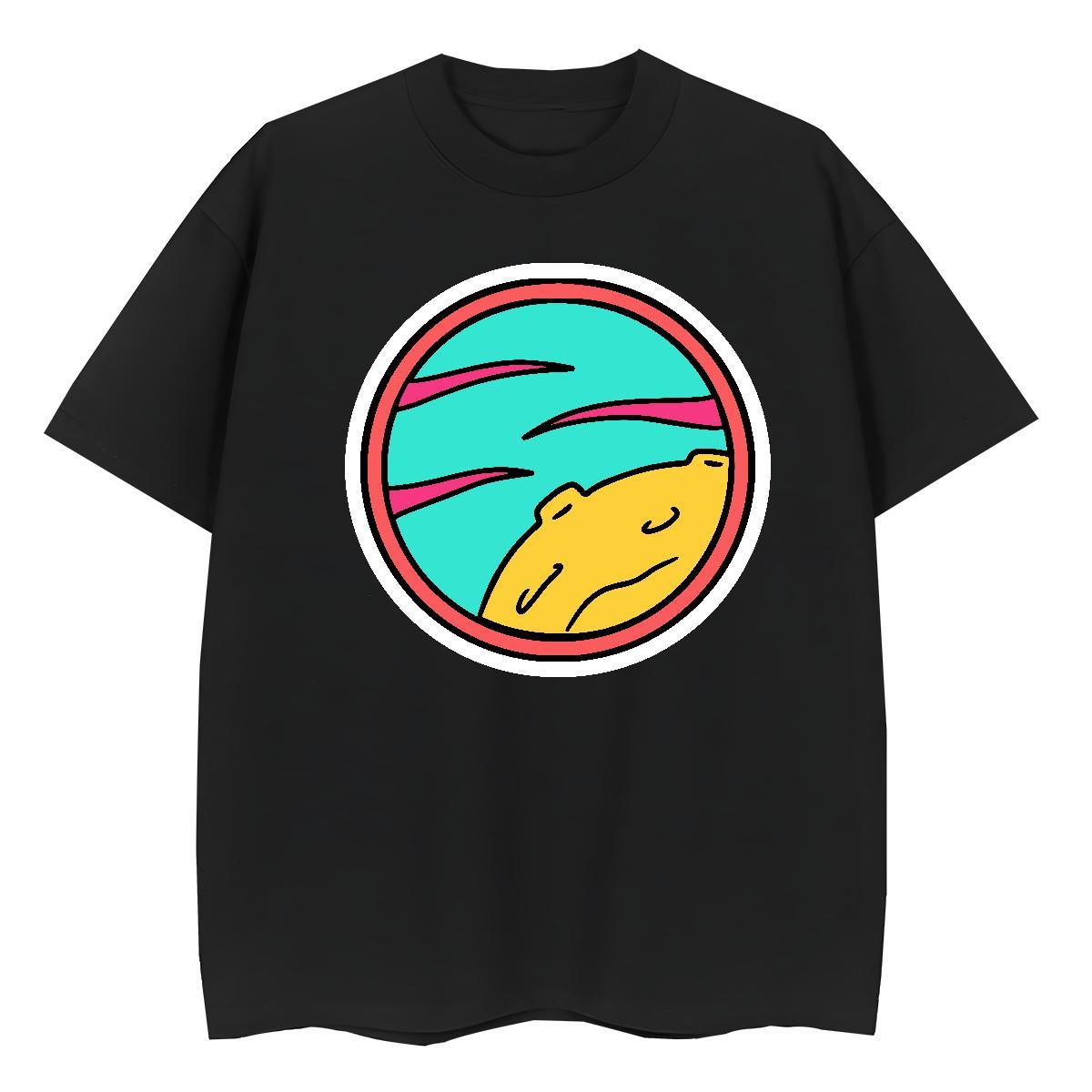 High quality Unisex Tshirts 230g 100% Cotton planet Daily Outfit T-Shirts for Women Breathable Short Sleeve Floral Print Clothings