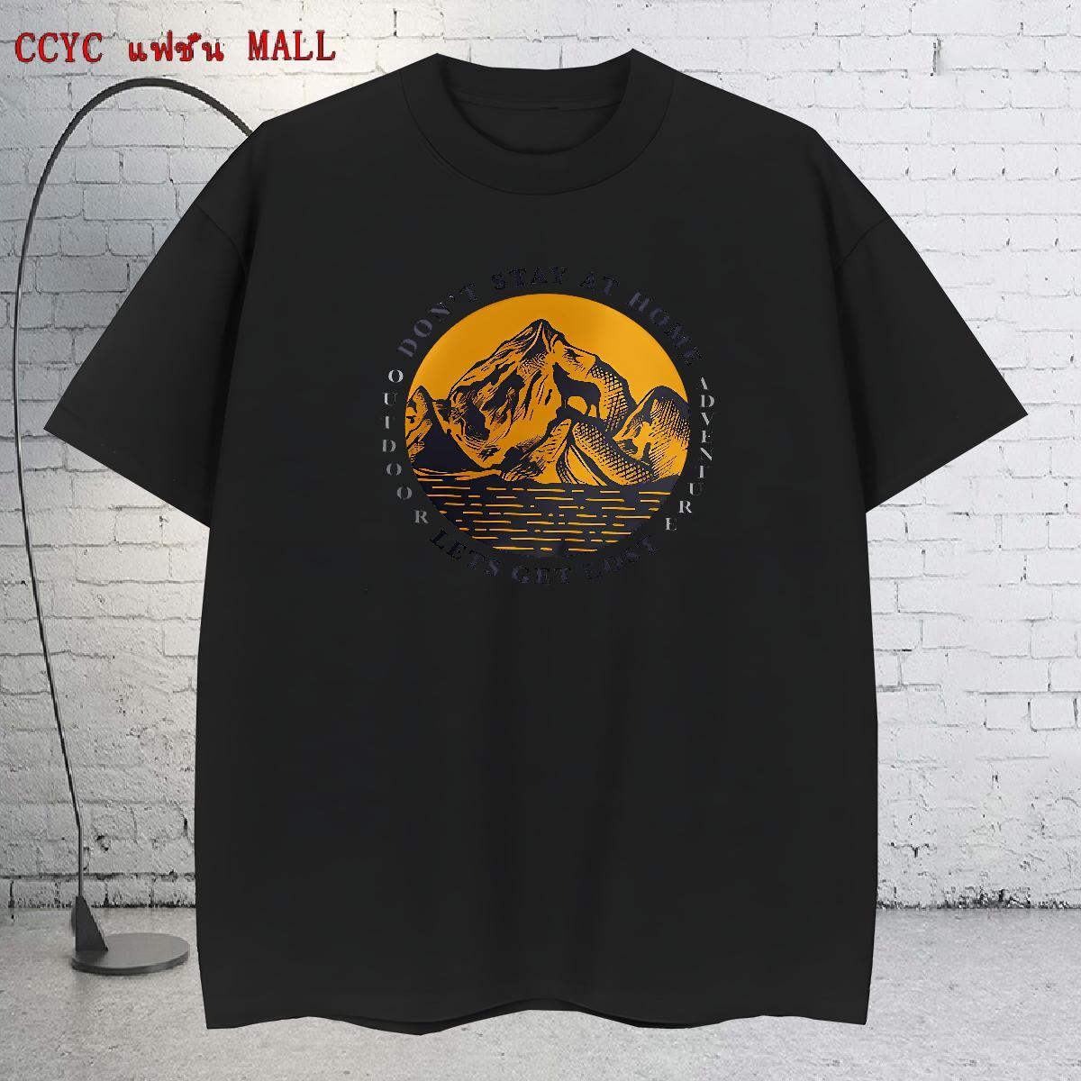 Designer T-Shirts 100% Cotton 230g mountains Beach DIY Breathable Short Sleeve Tshirt for Man Woman Customized Polos