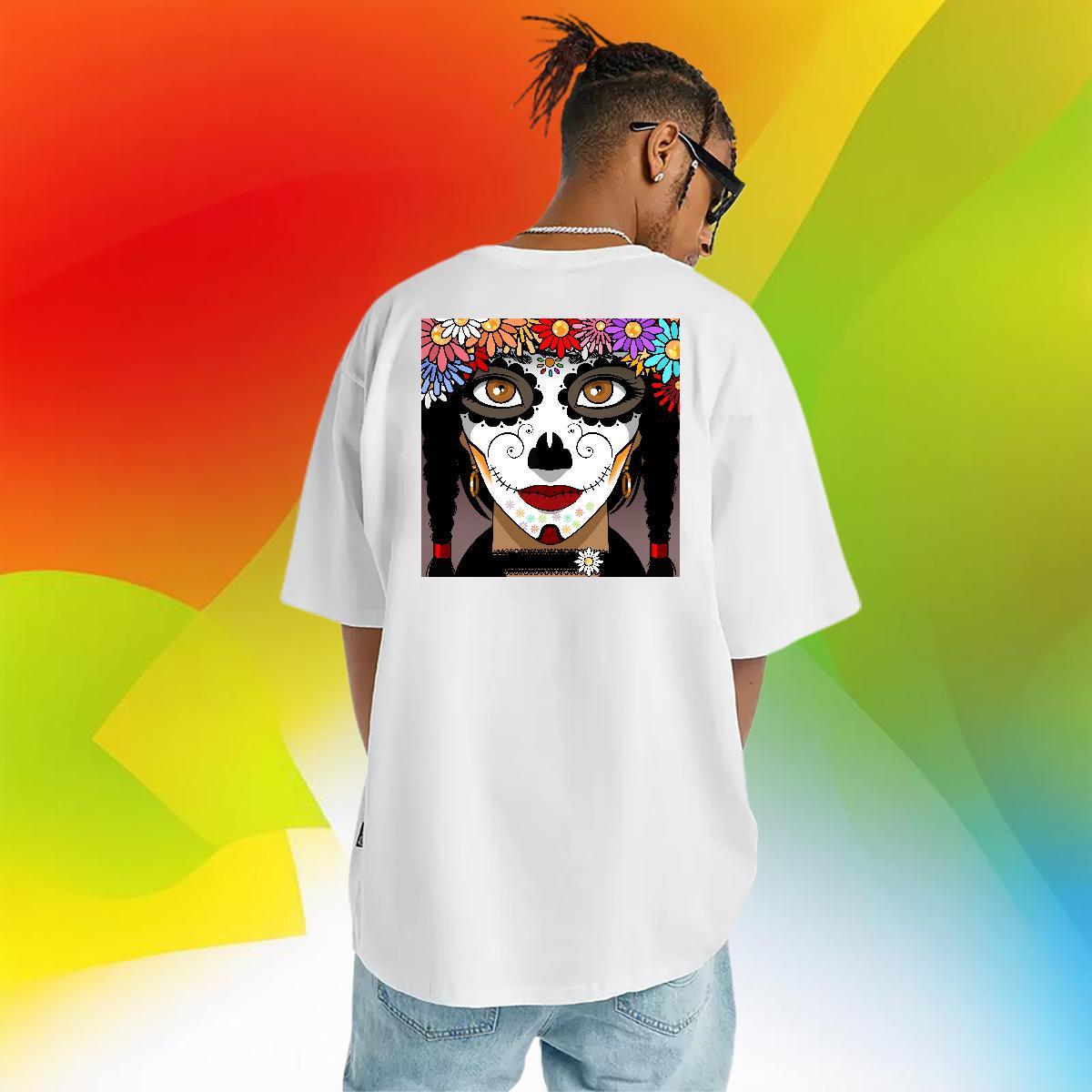 Classic T Shirt For Man 100% Cotton 230g portrait Sport Anime Print Breathable Tshirt for Man Woman DIY Customized Clothes