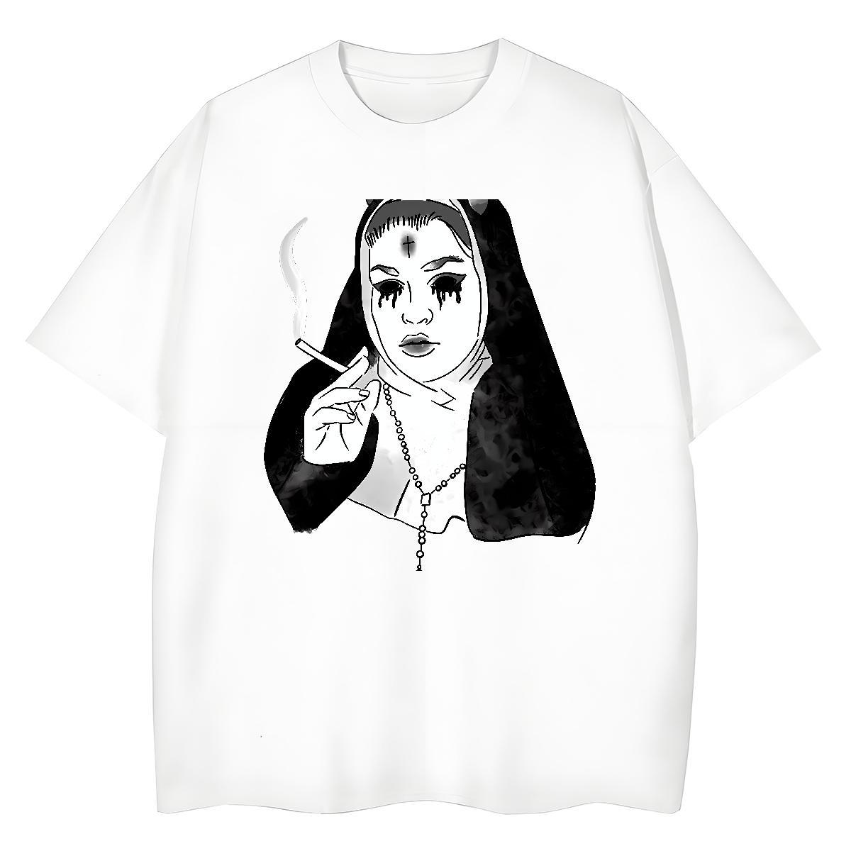 Soft Womens Tshirts 100% Cotton 230g nun Beach Women T Shirts Breathable Short Sleeve Oversized Top Tees