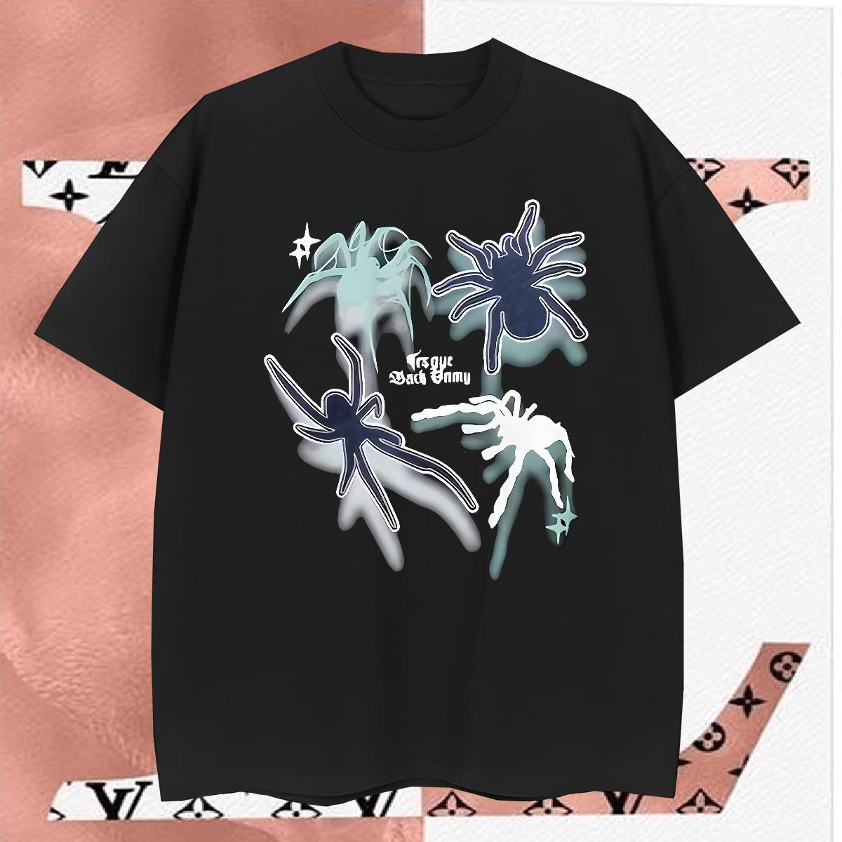 Fashion Design Men Clothes T-Shirt spider Sport 100% Cotton 230g Tees Breathable Short Sleeve Cool Design Men T Shirts Custom Printing