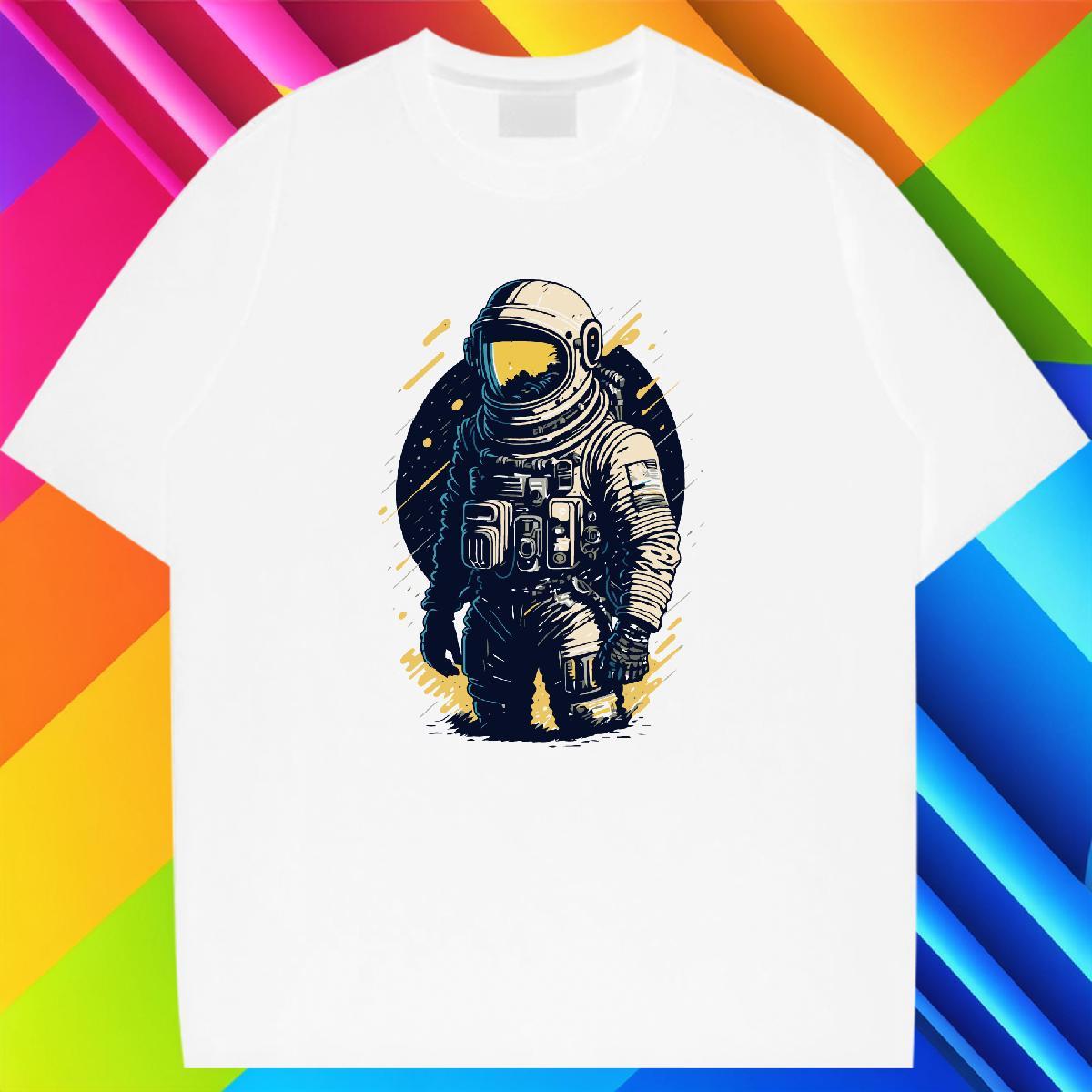 Designer Nice Womens Tshirts 100% Cotton 230g cosmonaut Casual Womens T Shirts Breathable Short Sleeve Anime Clothings