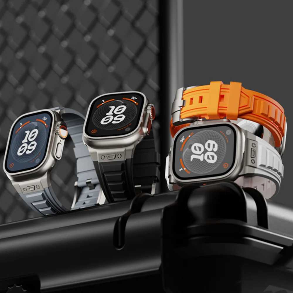Soft Silicone Strap For iwatch Ultra 2 49mm Series 9 8 7 45mm 44mm Sport Rubber Band For iWatch 6 5 4 se 44 42mm Bracelet Z240824