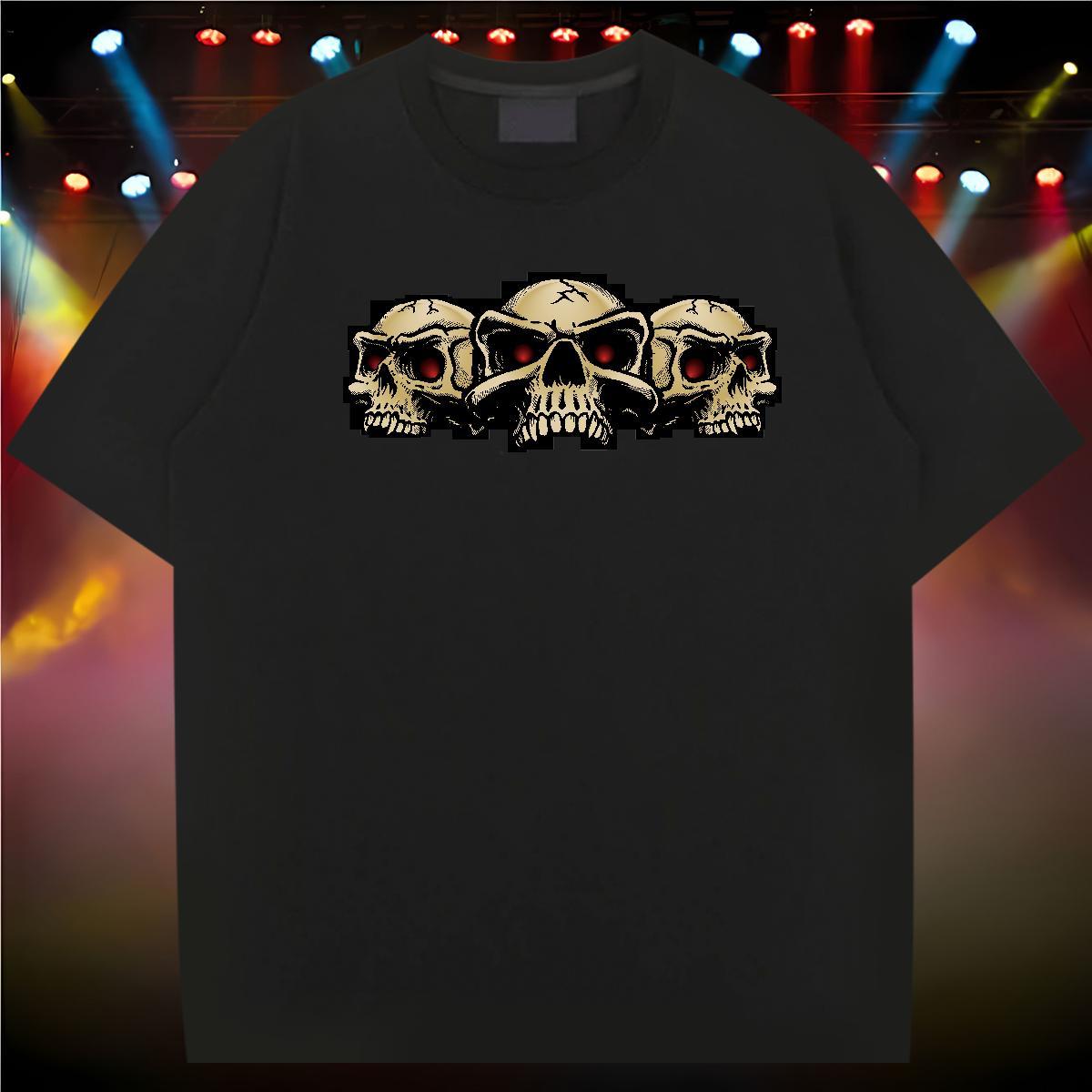 Classic T-Shirts 230g 100% Cotton skull Sports Casual Customized Breathable Short Sleeve Men Tees Designer Tops Tees