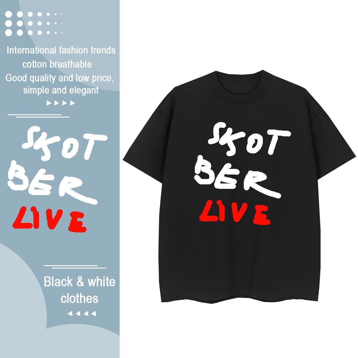 Female Tshirt for Man Woman 230g Pure Cotton letter Casual T shirt Comfortable DIY Anime Printed Tops Tees