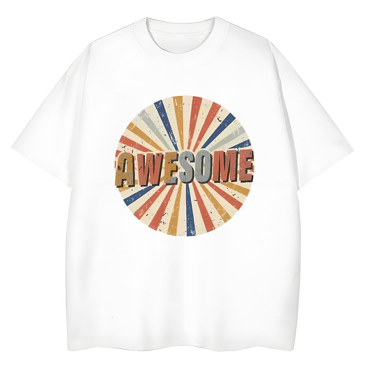 Brand Lady T shirt 230g 100% Cotton letter Daily Outfit Womens T Shirts Breathable Crew Neck Plus Size Cartoon Wear