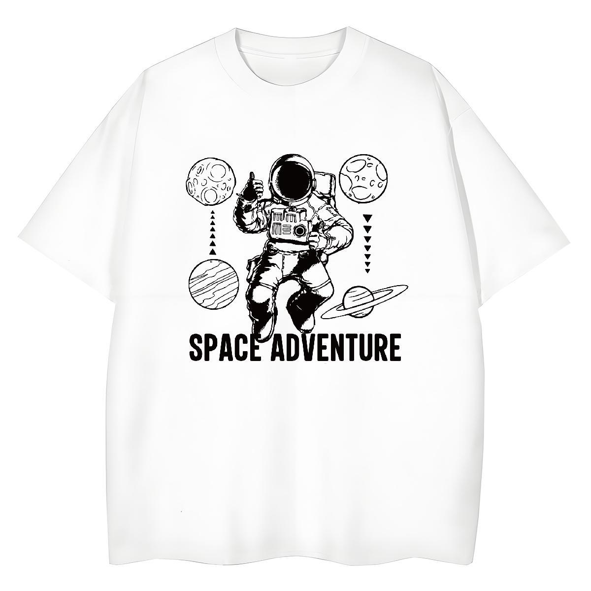 Brand Woman Tshirt 230g Cotton universe Hip Hop Street T Shirt For Woman Comfortable White Plus Size Tee Shirt