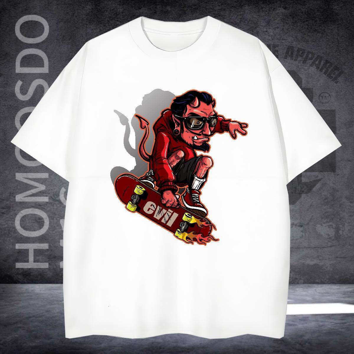 Loose Mens T Shirts 100% Cotton 230g skateboarding Hip Hop Street Graphic Breathable Crew Neck Couples T Shirts Customized Tops Tees