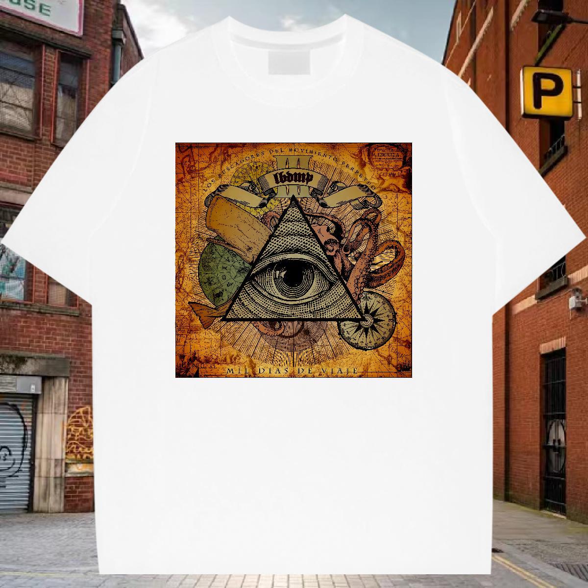 Brand T-Shirts 100% Cotton 230g eye of the devil Anime Printing Street Floral Print Round Neck Short Sleeve Men Tshirts Designer Fashion Tee Shirt