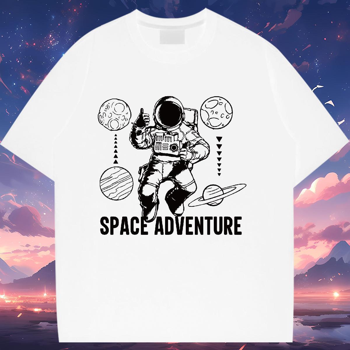 Designer Couples T Shirts 100% Cotton 230g cosmonaut Spring Summer T shirt O Neck Short Sleeves Graphic Tops Tees