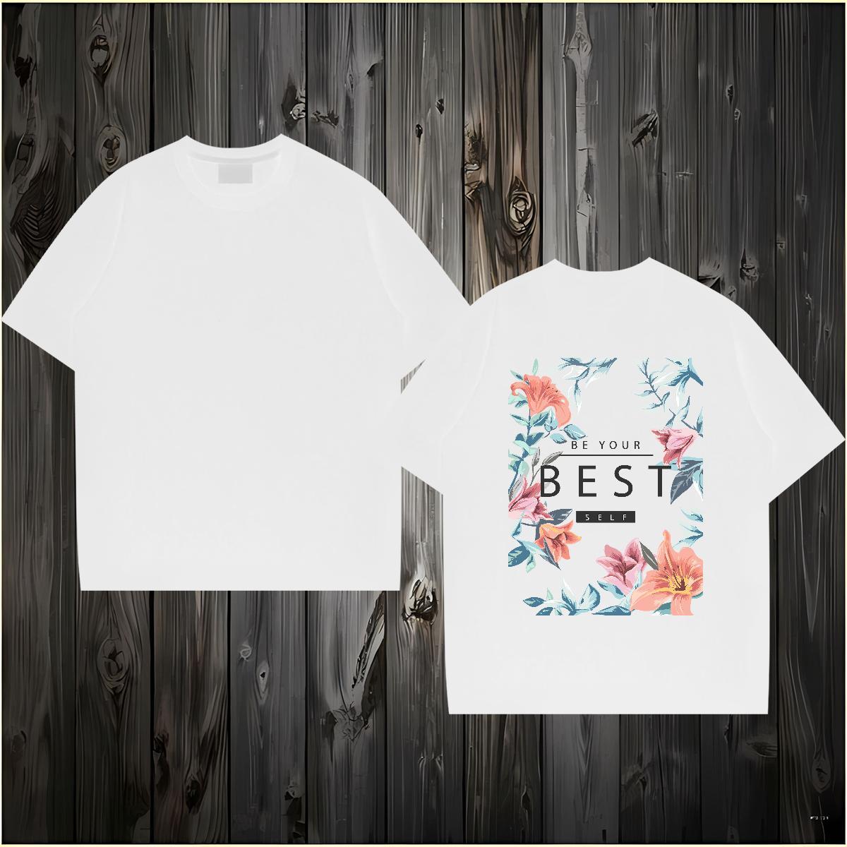 Comfortable T Shirts Men 100% Cotton 230g letter Street Graphic Short Sleeve Soft Men Tops Tees Wholesale Tees Shirts