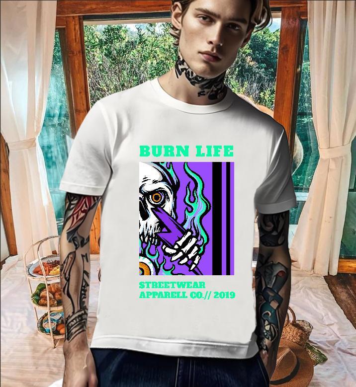 Wholesale T-Shirts for Men 100% Cotton 230g skull High Street Hip Hop Customized Print O-Neck Short Sleeve Mens Tshirts Classic Casual Tee Shirt