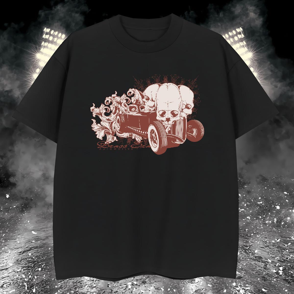 TOP Quality T shirt 230g 100% Cotton skull Casual Daily Wear White Plus Size Breathable Crew Neck Tshirts Classic Clothings