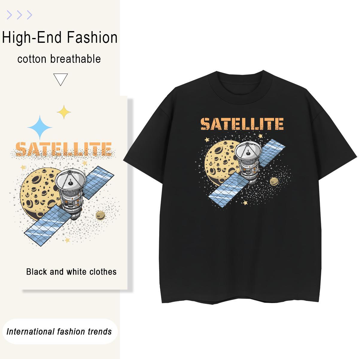 Popular Women Tees 100% Cotton 230g universe Sports Casual Womens T Shirts Short Sleeve O-Neck Graphic Tops Tees