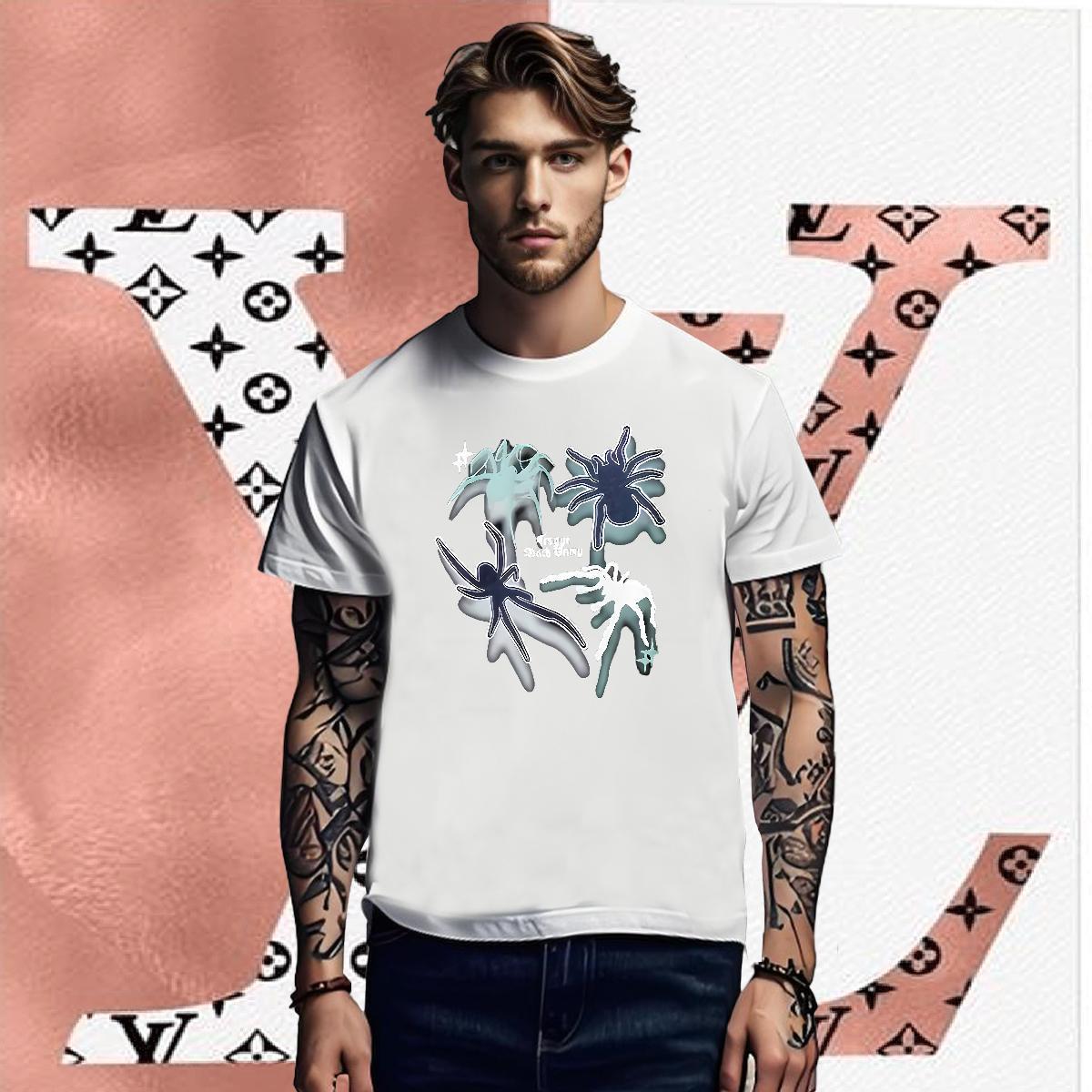 Fashion Design Men Clothes T-Shirt spider Sport 100% Cotton 230g Tees Breathable Short Sleeve Cool Design Men T Shirts Custom Printing