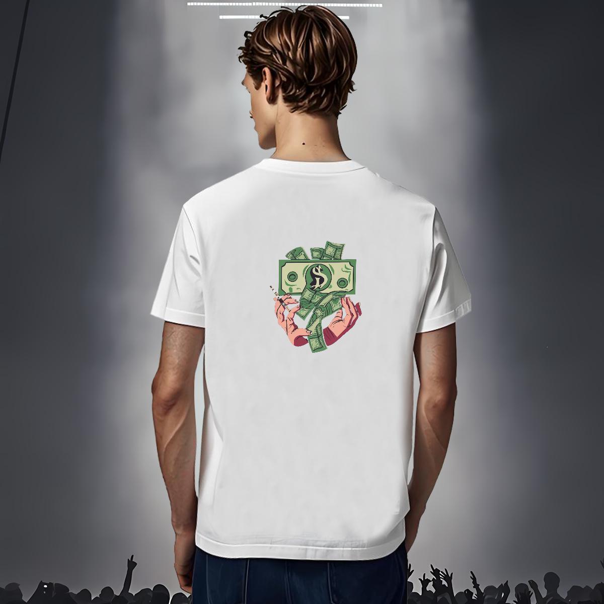 Brand Mens T Shirts 230g Cotton skull Street Wear Custom Anime Round Neck Short Sleeve Men Tshirts Free Shipping Tops