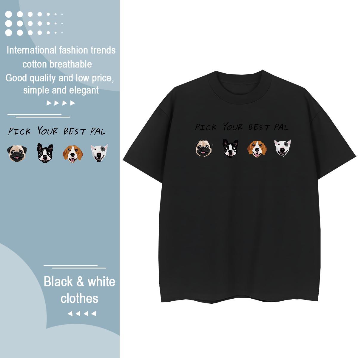 Designer Unisex Tshirts 100% Cotton 230g letter Casual Sport T-Shirts for Women Crew Neck Custom Cartoon Top Tees