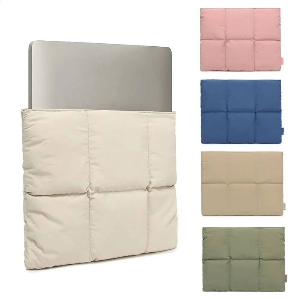 14 16 inch Laptop Sleeve Puffy Quilted Puffer Notebook Carrying Case Shockproof Men Women Tablet Pouch Air/Pro M2 M3 240824