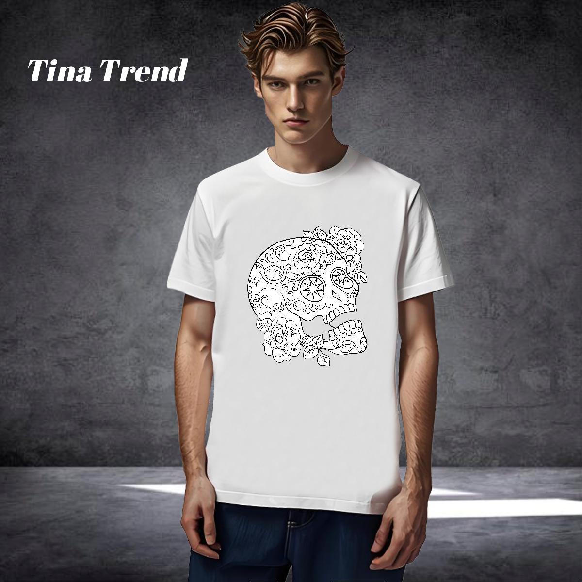 Loose Fit T Shirt For Man 230g Cotton monster Home Outdoor Plus Size Custom Short Sleeve O-Neck Tshirts New Tee Shirt