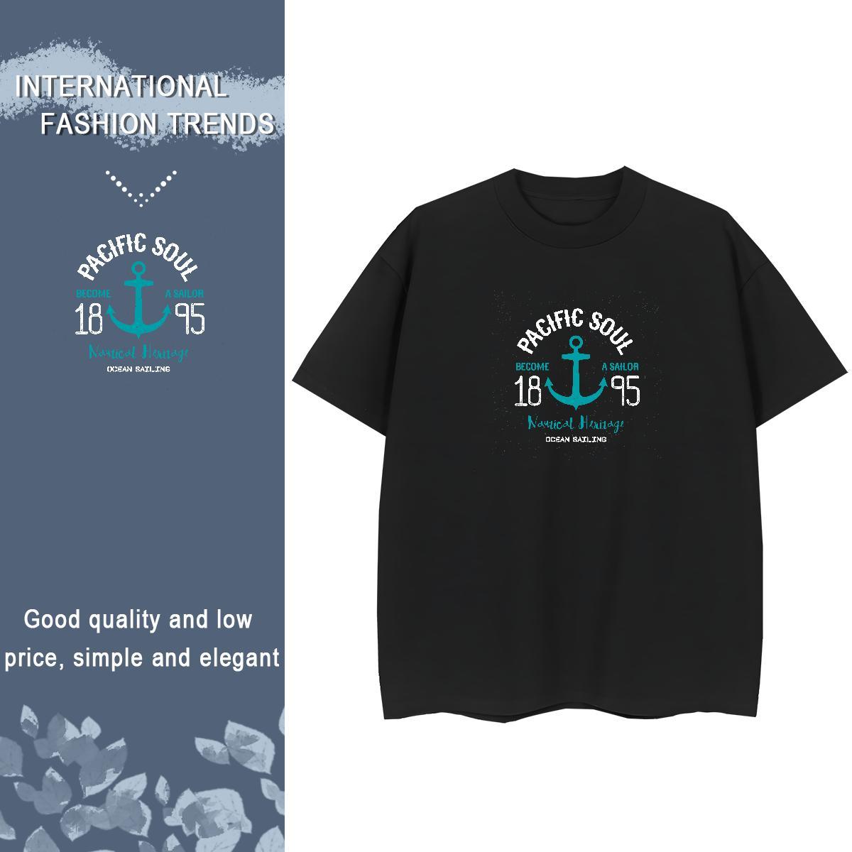 Brand Mens T Shirts 230g Pure Cotton letter Casual Daily Wear DIY Printed Breathable Short Sleeve Men Tees Fashion Casual Tee Shirt
