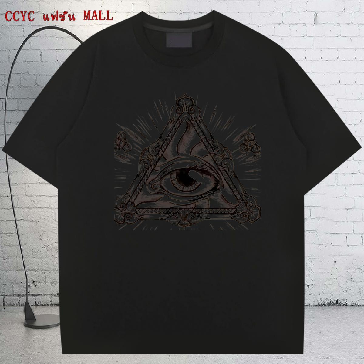 Soft Man T Shirts 100% Cotton 230g eye of the devil Street wear Hip Hop DIY Logo Oversized Pure Cotton Men Tshirts New Designer Tees Shirts