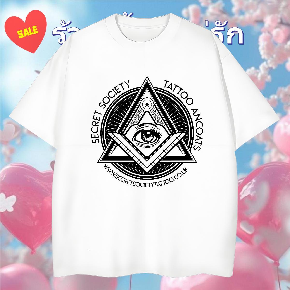 Comfortable Men T Shirts 100% Cotton 230g eye of the devil Hip Hop DIY Printed Breathable Short Sleeve Men Tees New Arrival Tee Shirt