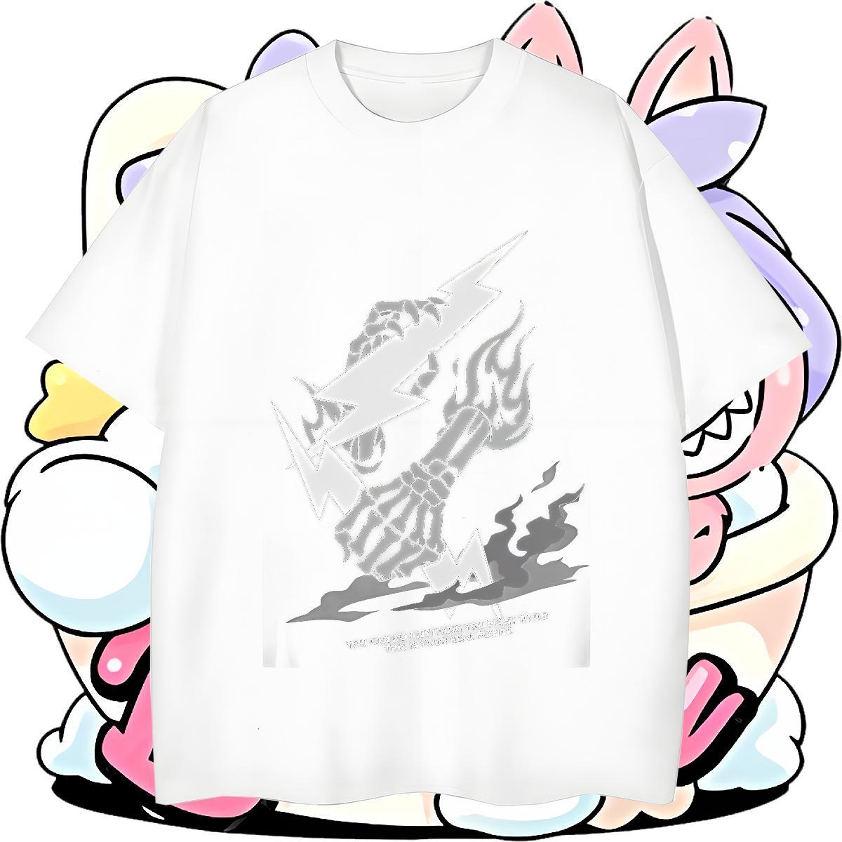 Classic Mens T Shirts 230g 100% Cotton letter Anime Printing Street Black Oversized Breathable Soft Tshirt for Man Woman Fashion Polos