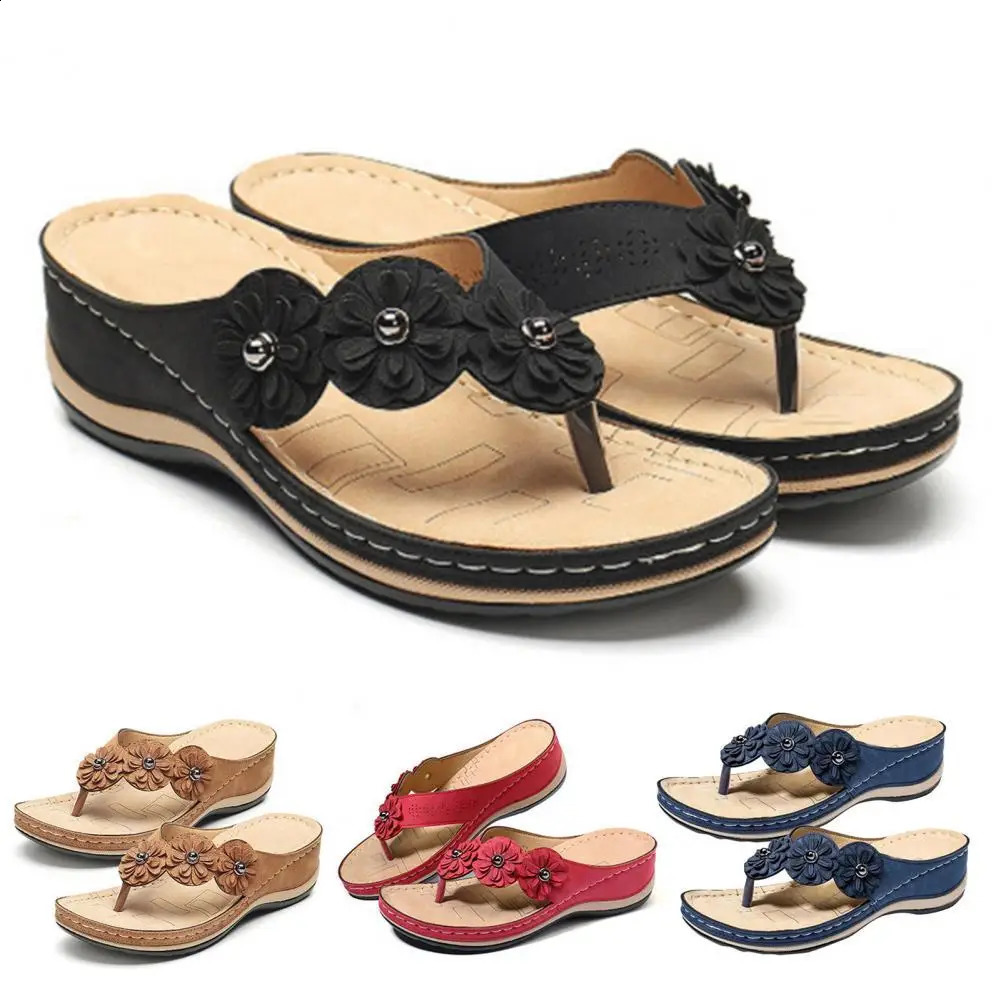 Summer Shoes Womens Open Toe Bow Sandals Womens Beach Smooth Sandals 240823
